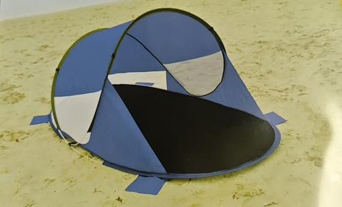 Pop-Up Strandmuschel, Blau, Automatischer Aufbau
