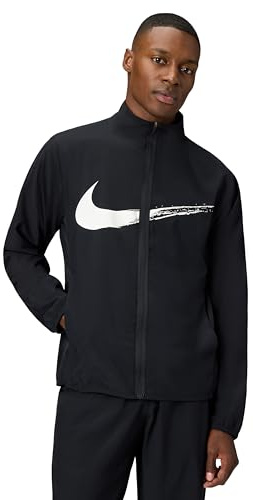 Nike Men's Dri-Fit Form Jacket, Black/White, Medium