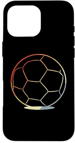 Oldschool Soccer Ball Line Art Football Pitch Coque pour iPhone 16 Pro Max