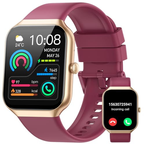 Jugeman Smartwatch Damen Herren mit Telefonfunktion Sportuhr für Android iOS