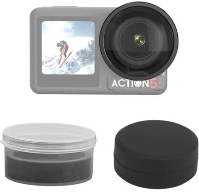 Objectif grand angle pour DJI Osmo Action 5 Pro – Vision ultra large 180 °, revêtement double couche, résistant aux rayures, léger et compact avec monture filetée