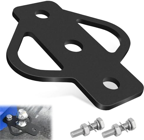 Attelage Remorque Démontable, Adaptateur 3 Voies en Acier pour Tracteur Tondeuse, ATV, Voiturette de Golf et Chariot de Ferme – Compatible Boule 19mm et 16mm
