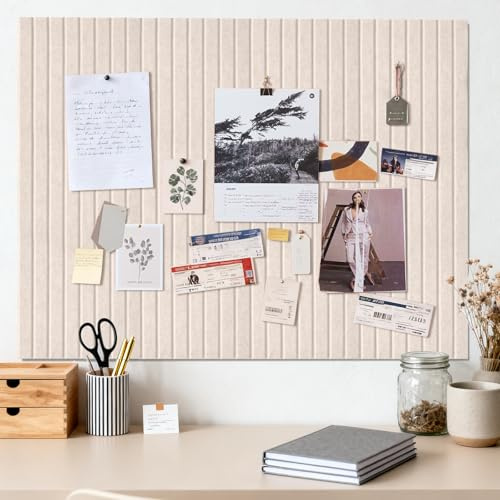Tableau Liege Mural 120 x 90 cm, Tableaux en Liège d'affichage décoratif en feutre avec ruban adhésif, panneau liege mural affichage photo vision board pour école, maison, cuisine, bureau