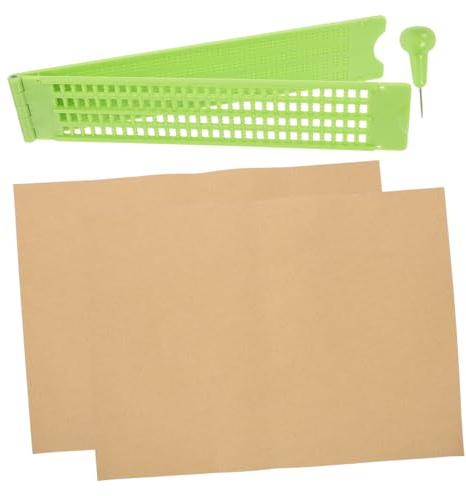 Yardenfun Kit Scrittura Braille Portatile in Plastica Robusta Tavoletta per 27 Righe e Punteruolo, Accessorio per Persone Non Vedenti
