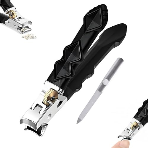 EDAT Olygee OrthoClip, ultrascharfer, schräger Nagelknipser for eingewachsene Zehennägel mit Auffangvorrichtung, robuster Nagelknipser langem Griff, Nagelknipser OrthoClip Dicke Nägel(Flat Mouth)