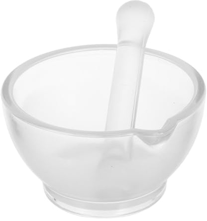 Toyvian Mortaio e Pestello in Vetro per Macinazione Uniforme e Miscelazione Polveri Medicinali Ciotola Compatta per Spezie Aglio e Farmaci in Laboratorio e Cucina Manuale Multiuso Facile