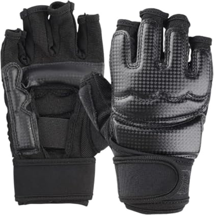 Guanti da allenamento MMA, guanti da karate, mezze dita, leggeri, kickboxing, sparring, marziali, Thai Gear per uomini e donne, attrezzatura sportiva da combattimento, guanti con presa