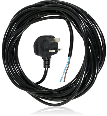 Cool Products International Mains Cable for Numatic Henry Hetty George Vacuum, 8.4m, 2-Core 0.75mm, 13A Plug (Angle Grinder, Hedge Trimmer, Power Drill)