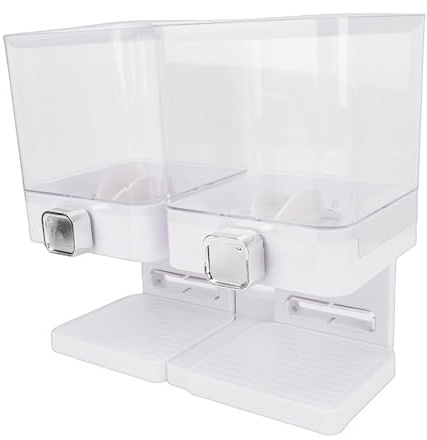 Xiuganpo Dispensador de Cereales, 3,7 L, Dispensador de Alimentos Secos PET de Grado Alimenticio, Contenedor de Almacenamiento de Cereales con Perilla Giratoria para Granos de Arroz, Dulces, Granos