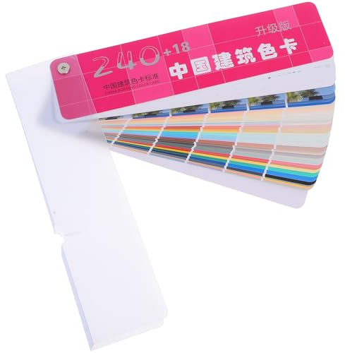 TOGEVAL Mazzetta per Mobili e Pavimenti in Progetti di Pittura Colori Ral con 258 Campioni Standard per Vernici Resistente allo Sbiadimento, Carta e Plastico Set per Edilizia
