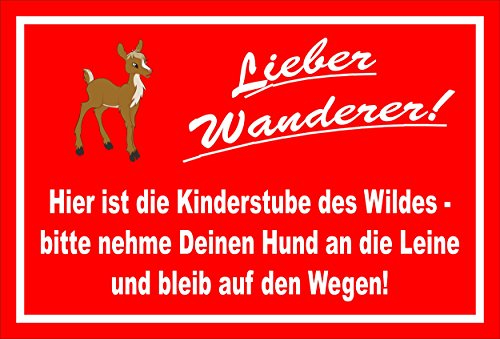 Melis-Folienwerkstatt Schild Hunde anleinen - 45x30cm - 3mm Aluverbund – 20 VAR S00359-060-D