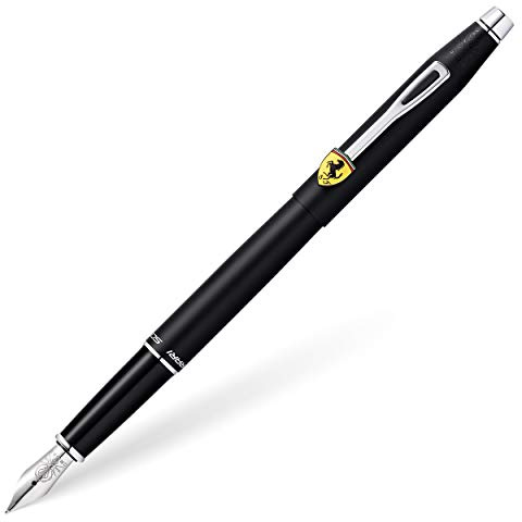 Cross Ferrari Classic Century Medium Nib Fountain Pen - Matte Black Lacquer/Chrome