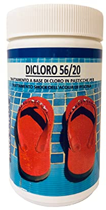 Cloro 1 Kg in Pastiglie 20 Gr Trattamento Shock per Acqua Piscina Cloro per piccole piscine ad azione rapida
