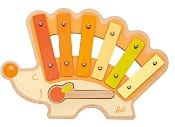 Metallisches Xylophon Igel | Sevi | Kindermusikspiele. Um Spielen zu Lernen | 27x2x18cm | Musikinstrumente aus Holz | Modell TUE47000