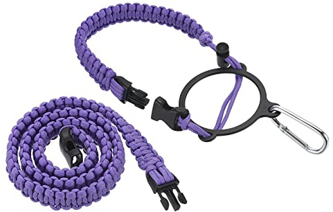 PATIKIL Water Bottle Holder, Paracord Handle Lanyard Strap Carrier with Ring for 12oz to 64oz Wide Mouth Bottles, Purple