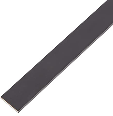 Alberts 489373 Barre plate | Aluminium anodisé noir | 1000 x 20 x 2 mm