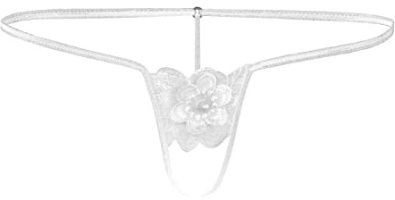 Sohimary 436 Damen Mini Offen Spitze String Tanga 32 34 36 38 XS S M Weiß