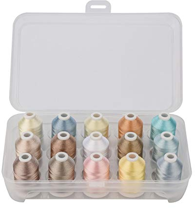 Stickgarn Simthread Pestel Serie Polyester Computer Maschinenstickerei Faden Filament 500m * 8, starke Festigkeit, Superschuh, leichtes Gewicht Kreuzstich Faden