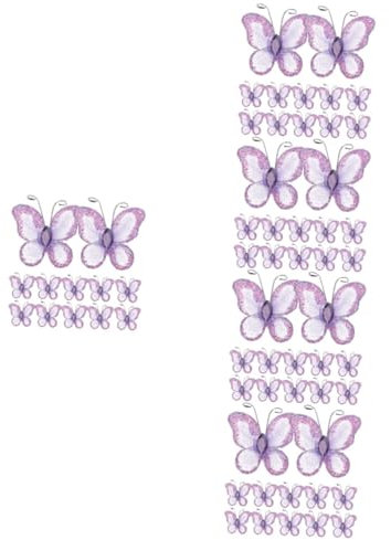 Operitacx 250stücke Glitzer-Schmetterlinge Aus Netzstoff Für Hochzeitsdekoration Bastelprojekte Und Einladungen Zarte Details Ca Accessoire Für Festliche Anlässe