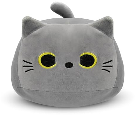MUFEIRUO Graue Katzen-Plüschtiere, 20,3 cm, graues Katzen-Plüschtier, niedliches Gary-Kätzchen-Plüschtier für Jungen und Mädchen, Kawaii-Kätzchen-Plüschtier für Jungen, Mädchen, Kinder, Geburtstag