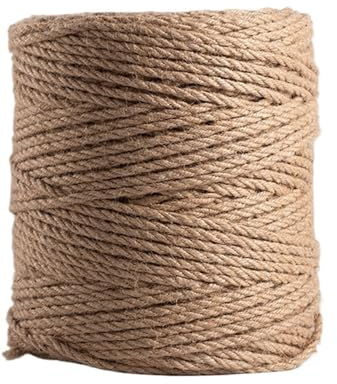 1 mm - 10 mm natürliches Juteseil, Kordel, Basteln, DIY, Vintage, Jutekordel, Faden, Nähen, Party, Hochzeit, Weihnachten, Heimdekoration (Farbe: Jute, 5 mm, 5 m)