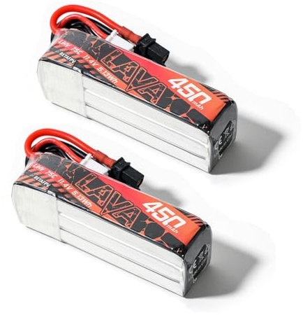 BETAFPV 2Stück Lava 450mAh 3S 11,4V LiHV 75C FPV Lipo-Akku mit XT30-Anschluss, Wiederaufladbarer Lipo-Akku für 3S FPV Racing Whoop Drone Quadcopters wie Pavo20 3S Brushless Drone, Pavo Pico Frame