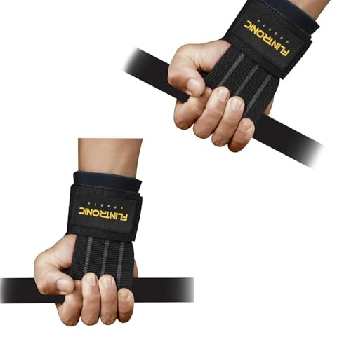 flintronic Zughilfen Krafttraining, Lifting Straps für Frauen und Männer, Zughilfen mit Sofortgriff-Funktion für Powerlifting, Crossfit, Fitness