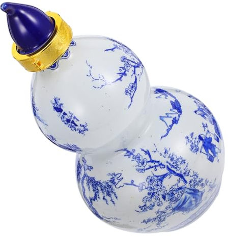 Botella De Vino De Porcelana Azul y Blanca Antiguo Portátil Botellas Servicio Paso Blanco Botella De Sake Calabaza Jarra Botella Tradicional China Bote De Vino Chino Cerámica