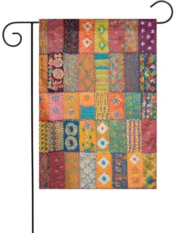 Drapeau de jardin géométrique marocain double face 30 x 45 cm, drapeaux de décoration de Noël en plein air, drapeau de cour durable