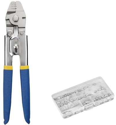Pinza crimpatrice ad alta efficienza con manicotti in alluminio fino a 2,2 mm, per lenze da pesca e progetti artigianali