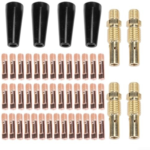 Flux Core Kit de 48 embouts de soudage MIG sans gaz 0 080 cm avec diffuseur de gaz pour Weld Pak 125HD 140HD 180HD, 135/175 SP 175