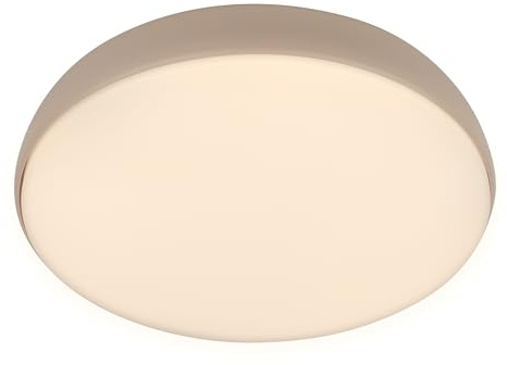 BRILONER - LED Deckenlampe mit Fernbedienung, dimmbar, warmweiß bis neutralweiß, LED Lampe, Deckenleuchte, Wohnzimmerlampe, Küchenlampe, Deckenbeleuchtung, Flurlampe, 35x8,5 cm, Beige