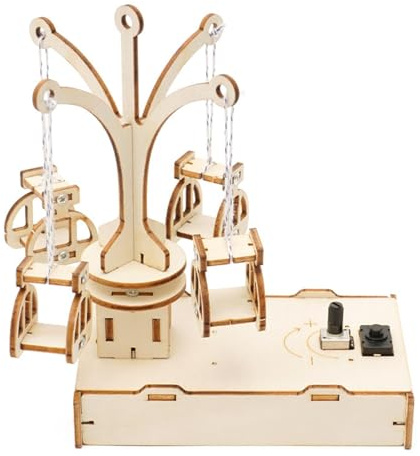 Zxpjkyu Kit Fai da Te per Esperimenti Scientifici in Legno, Giocattoli Scientifici, Sedie Girevoli per L'insegnamento, Giocattoli Didattici, Puzzle 3D per