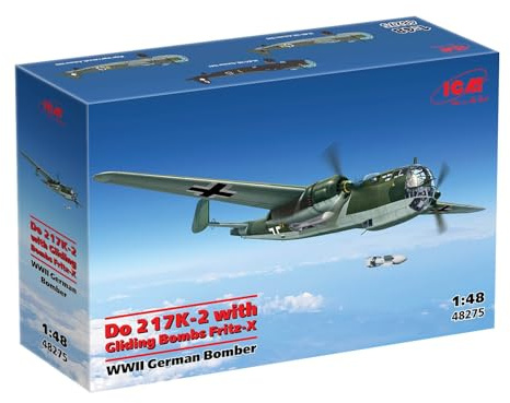 ICM 48275 - Do 217K-2 con bombas deslizantes Fritz-X - Kit de modelo de avión 1:48
