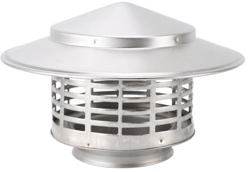 QANYEGN Tappo per camino, Tappo per camino conico superiore, Protezione per copertura del tubo della stufa a legna per la pioggia del tetto in acciaio inossidabile per la canna fum