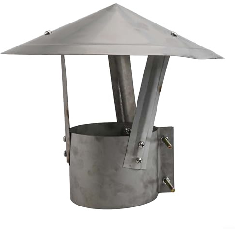 Kaminhaube aus 304 Edelstahl mit pilzförmigem Regenhut für Ofenrohre, winddichtes Design, passend für Rohre mit 100 mm Durchmesser für zuverlässigen Schutz