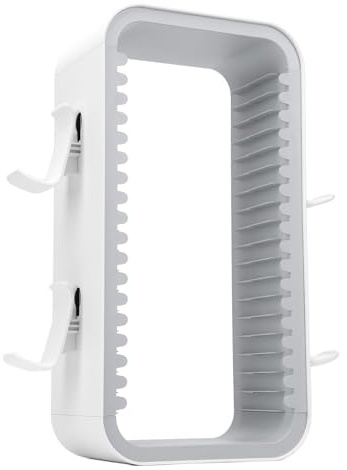 RASTKY Video Game Storage Stand Tower 18 Slot Rack Good Compatibility for PS, Attractive Decor Piece for Living Room, Easy to Assemble (Grey)
