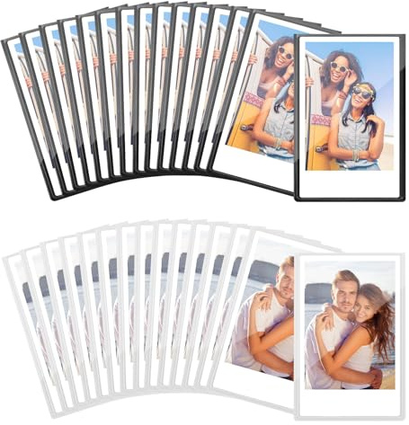 DUTIFUL 30 Stück Magnet Bilderrahmen Kühlschrank für Polaroid Instax Mini Film Magnetische Bilderrahmen 9.3 x 6.3 cm Mini Magnetische Fotorahmen Fotos Magnetrahmen für Fotos Postkarten DIY Dekoration