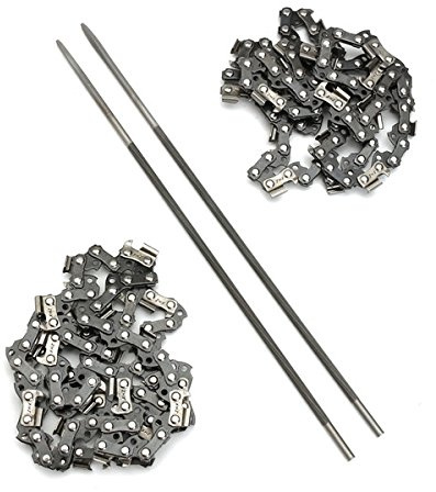 FEVERWORK 2pcs 14 Inch Chain Saw Saw Chain with 2pcs Files for Stihl MS181
