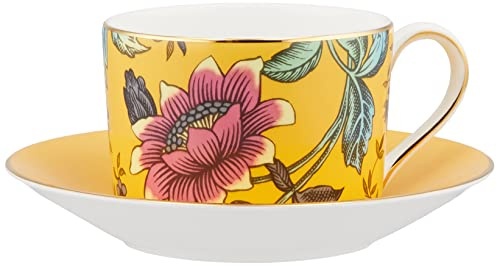 Wedgwood Apfelblüte Wonderlust Teetasse und Untertasse, mehrfarbig 5 oucnce Blaue Pagode