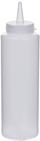 HENDI Spenderflasche, Stückzahl: 1, Easy Squeeze, für Saucen, Squeeze Flasche, Quetschflasche, Dosierflasche, 350ml, ø55x(H)205mm, Polyethylen, Polypropylen Kappe, Transparent