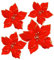 XYJIE 12pcs Paillettes Mariage Artificiel Fleurs de Noël Paillettes Ornements d'arbre de Noël Poinsettia diamètre 5,3 Pouces (Rouge)