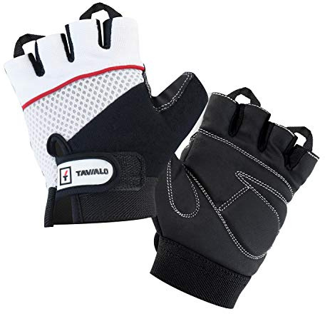 TAVIALO Fitnesshandschuhe Damen mit Leder - Trainingshandschuhe S M | Anti-Rutsch Gym Handschuhe für Kraftsport Gewichtheben | Handgelenkstütze