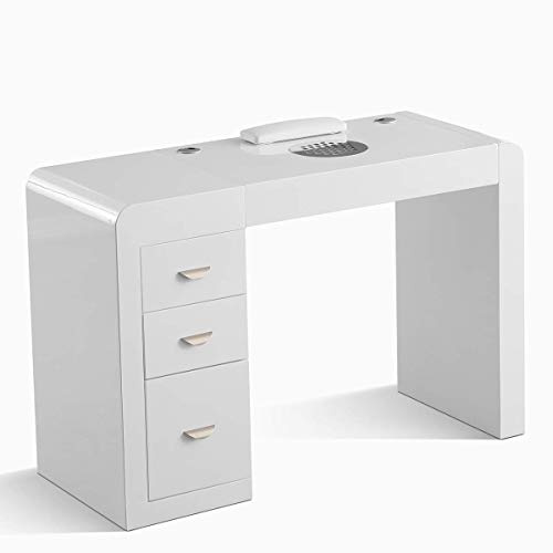 Mesa de manicura profesional - Cajones modulares - Aspirador con filtro - Pantalla LED - Clips para esmaltes de uñas - Línea Basic R