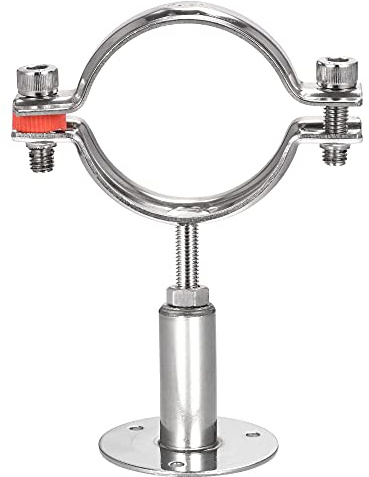 sourcing map Wall Mount Ceiling Mount Pipe Support,for 70-76mm Pipe | 304 Stainless Steel,Adjustable Pipe Bracket Clamp