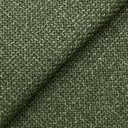 DESHOME Gaia - Meterware Stoff für Polster, schmutzabweisend, wasserabweisend, strapazierfähig, Meterware für Sofa, Stuhlkissen, Dekokissen (Grün, 1 Meter)