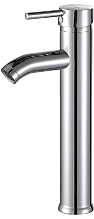 SOLVEX Bathroom Sink Taps, Taps for Bathroom Basin, Chrome, SF-11801 | Sink Taps for Bathroom, Bathroom Sink Mixer Tap, Basin Mixer Tap, Stainless Steel, Single-Lever Bathroom Tap, Tall Style