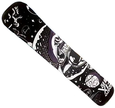 WEALTHY73 Snowboardtasche Snowboard-Skitasche SBR Elastisches Tauchmaterial Verdickte Verschleißfeste wasserdichte Einzelschulter-Aufbewahrungstasche, Doodle,160CM