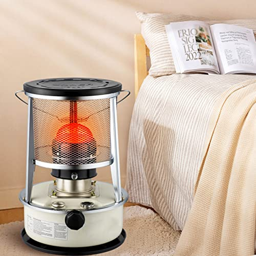 Suwooy Petroleumheizung Innenraum, Tragbarer Petroleumofen, Petroleumkocher Für Den Außenbereich Campingzelt Terrasse, Mobile Heizung Ohne Strom, Rauch-/ Geruchlos Petroleum Ofen,White-32.5×32.5×47cm