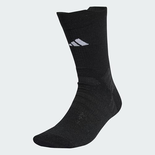 adidas Unisex - Vuxen Tennis Cushioned Crew Socks 1 Pair, Black/White, 8.5-10